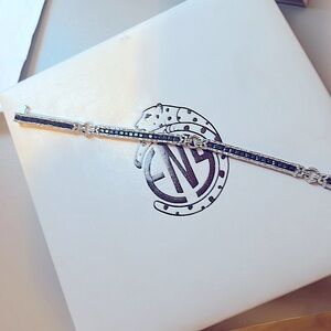 White Gold Diamond/Natural Sapphire bracelet